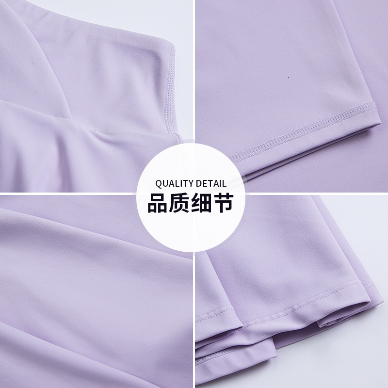 New cross abdominal yoga short skirt, women's anti glare tennis skirt pants with lining, fitness shorts