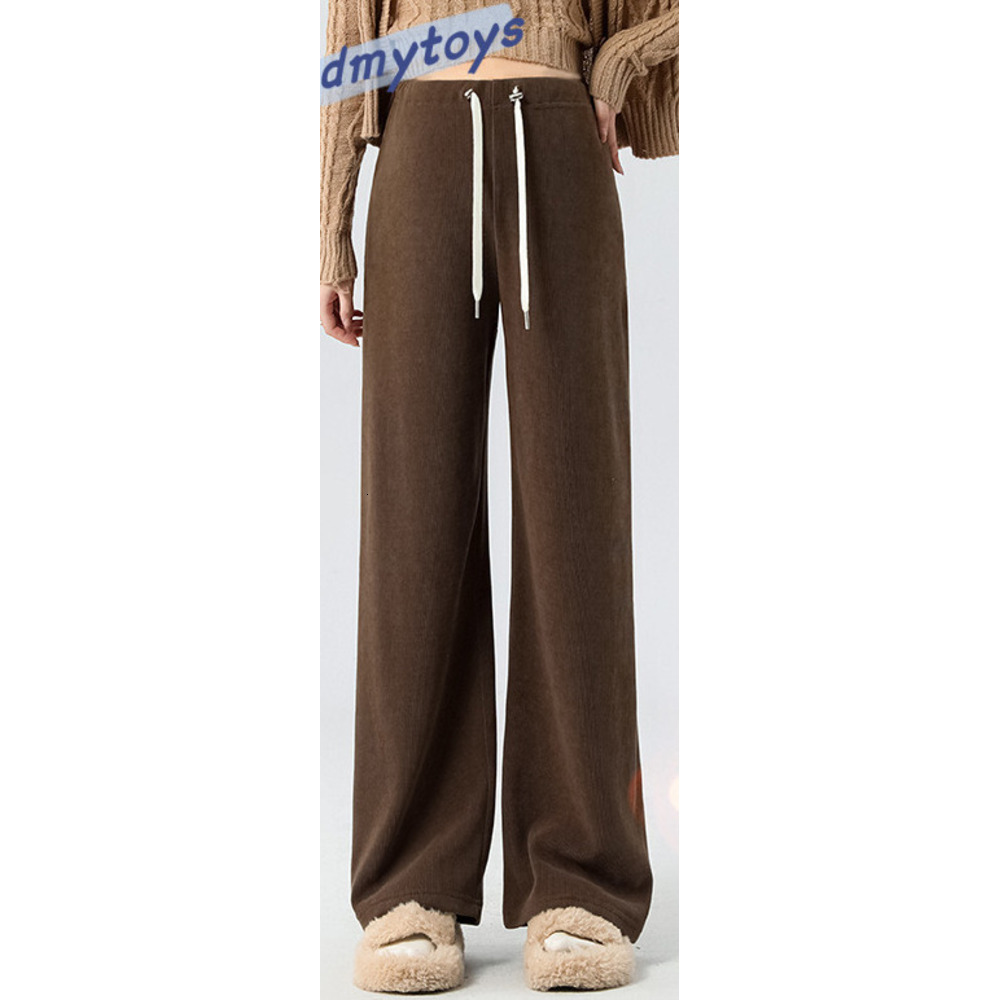 dongdumaoyi Straight leg pants for casual winter with thick and high-quality European cotton fleece pants and wide leg pants F1008#
