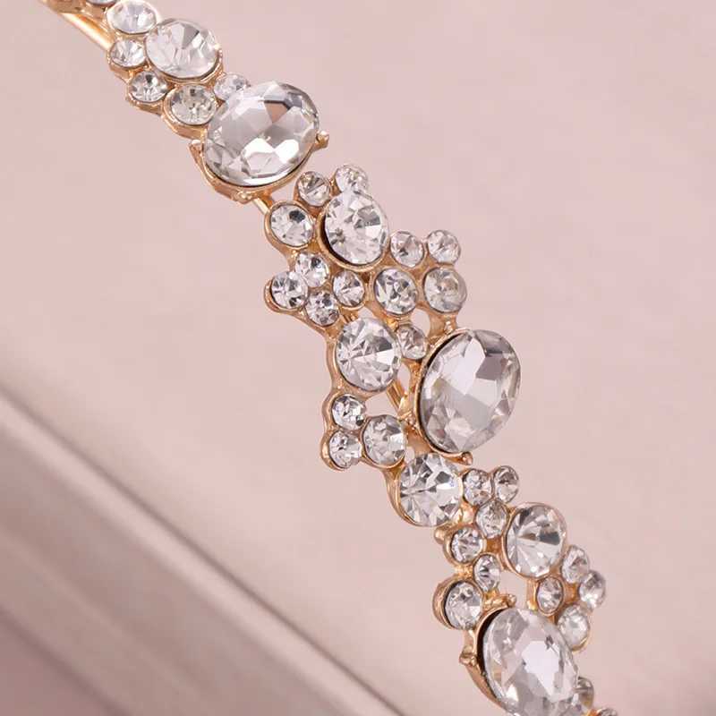 1 piece of Rhinestone headband crown bridal accessory exquisite and elegant headband for womens headwear W241007