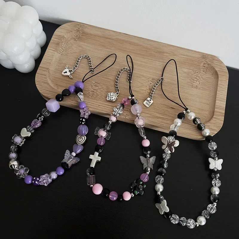 2024 Explosive Ins Style Personality Phone Camera Phone Chain Acrylic Beads Phone StrAP Keychain StrAPX241008