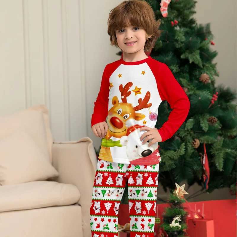 Christmas Family Matching Set Pajama Clothing Set 2024 Cartoon Printing Mother Children Baby Christmas Family Appearance Pajama W241008