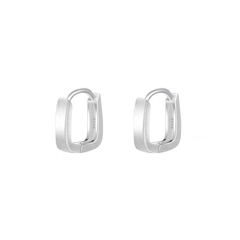 Pure sier needle niche light earrings, 2024 new women's earrings