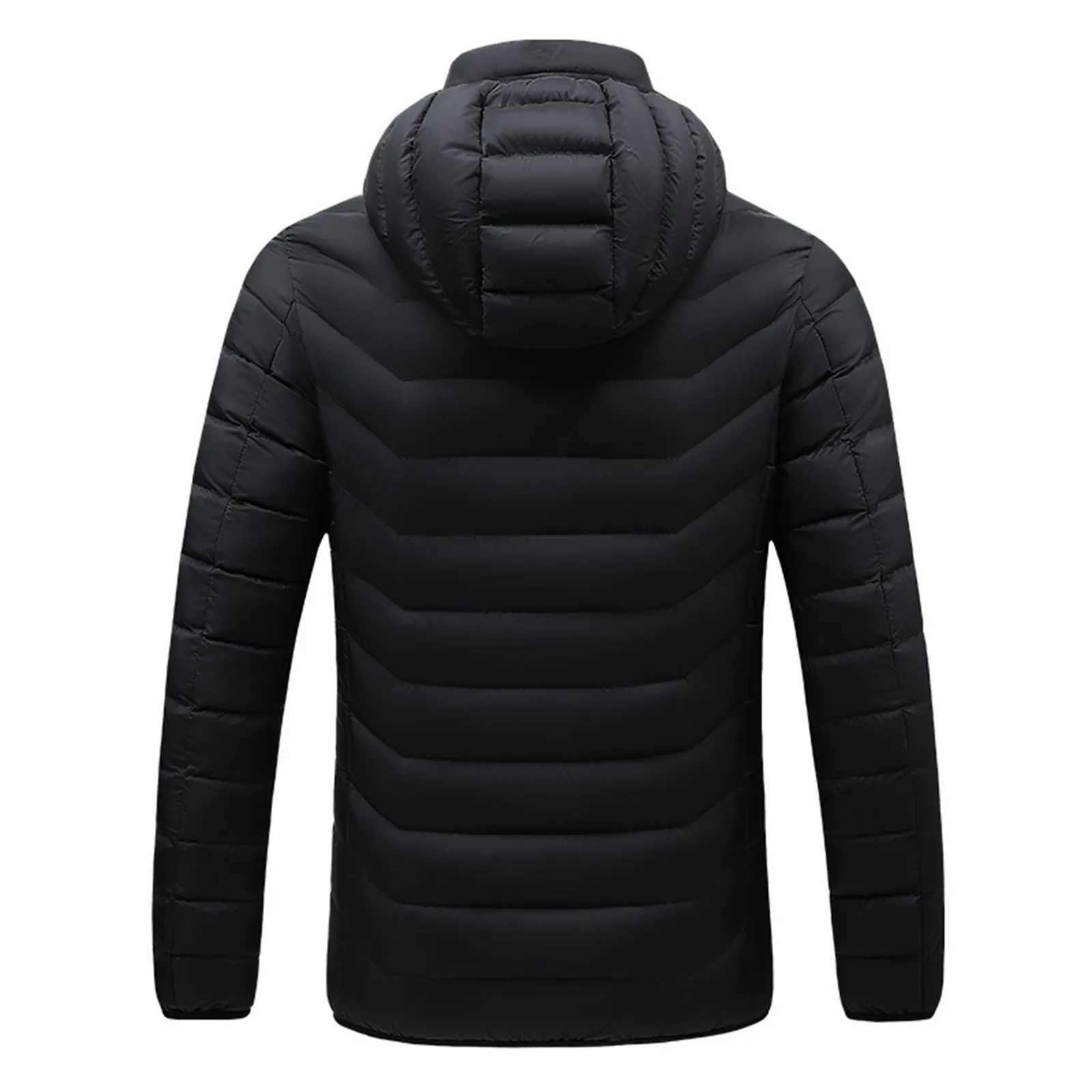 Fashion Men Winter Parka Windproof Streetwear Snow Wear Vintage Thick Padded Heated Warm Jacket Coat Male OutwearXJ241008