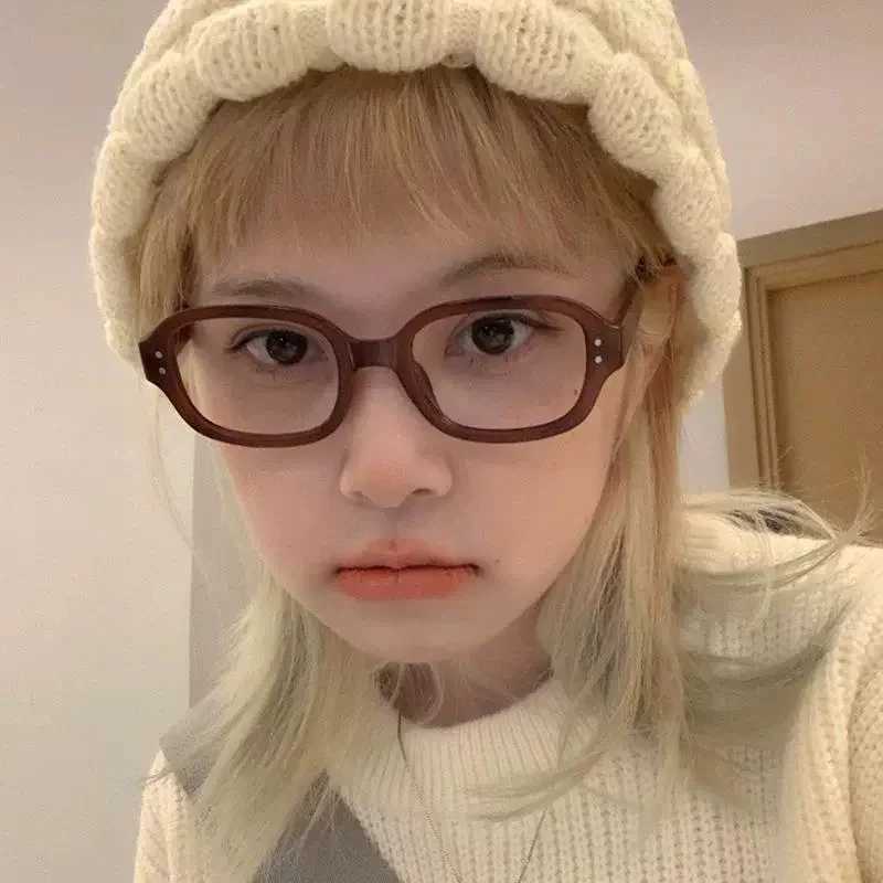 Vintage Fashion Computer Glasses Frame Women Men Anti Blue Light Red Square Eyewear Blocking Glasses Optical Spectacle EyeglassX241008