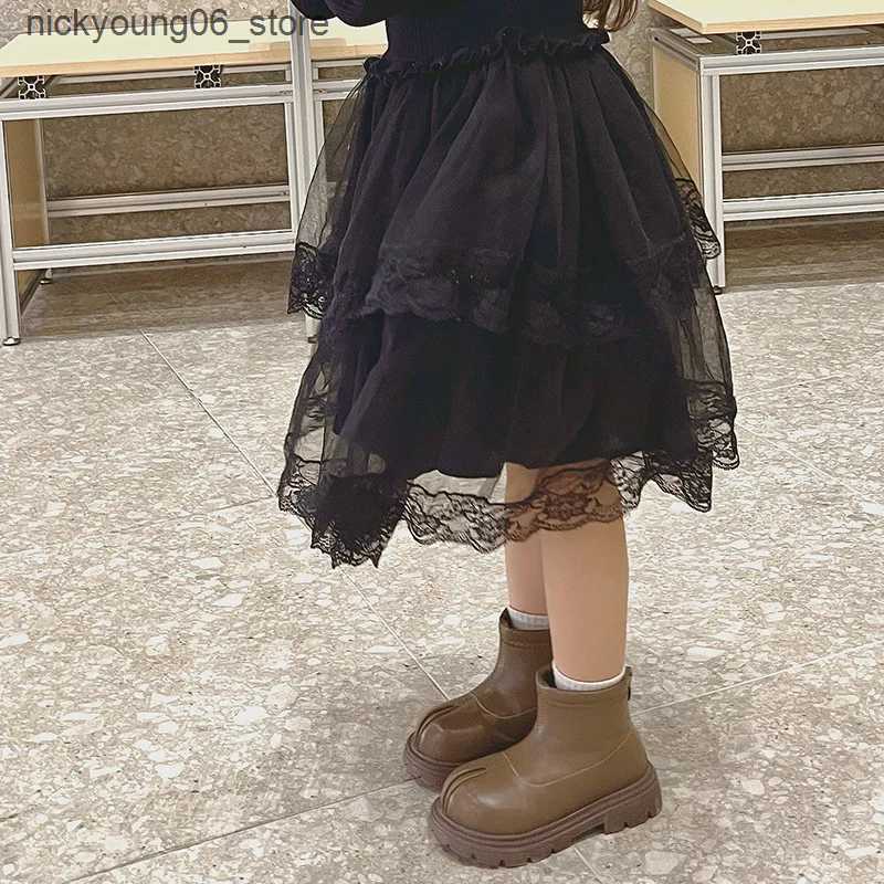 Boots Girl Winter Boots Solid Color Classic Children Platform Ankle Boots Fashion Warm Versatile Kids Causal Outdoor Cotton Boots New L240910