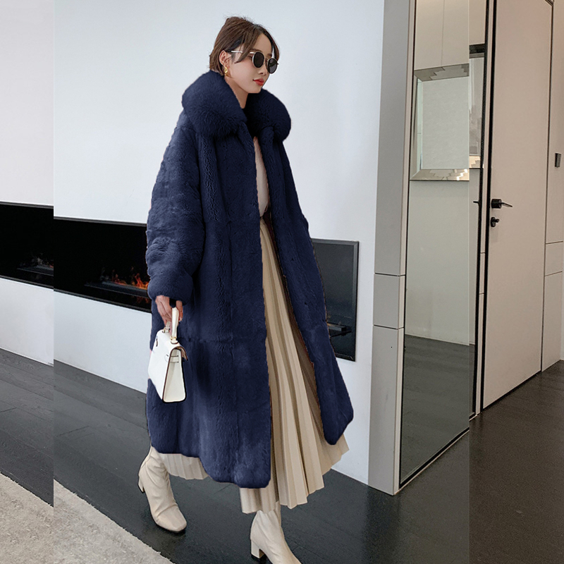 Big Collar Faux Fur Women Winter Lapel Long Plush Coat Dropped Sleeves Fashion Fluffy Jacket Teddy Female Overcoats 5Xl