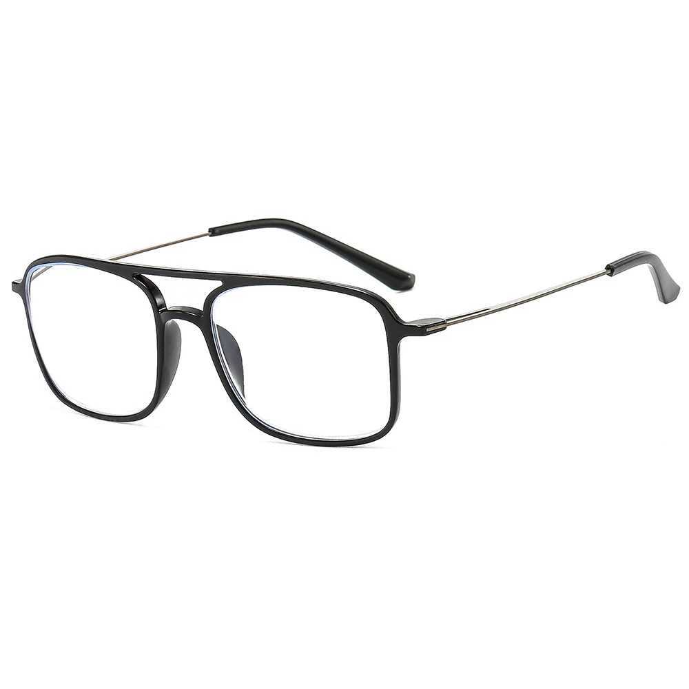 Reading Glasses Men Retro Anti Blue Light Eye Glasses Women Fashion Double Bridge Large Frame Presbyopic Eyewear +100 To +400X241008