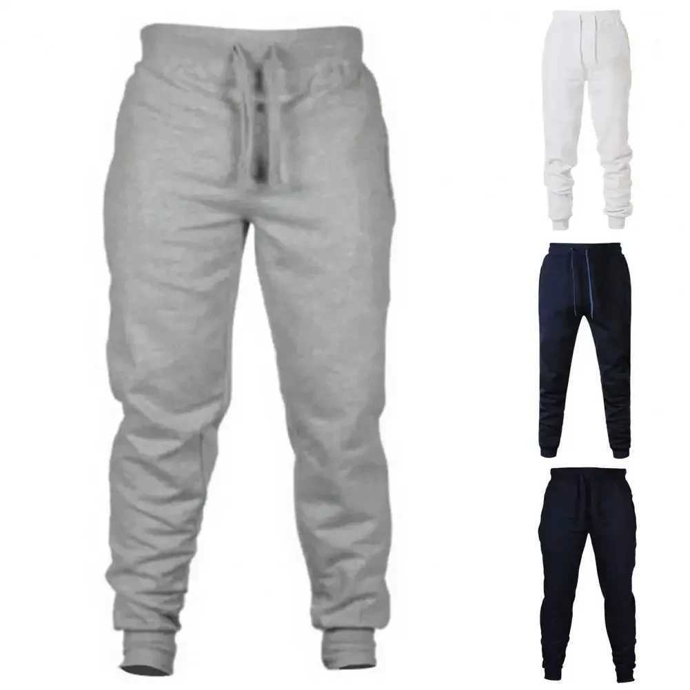 Mens Fashion Print Long Pants Autumn and Winter Fleece Casual Sweatpants Bottoms multicolour Jogging Fitness Sports TrousersX241008