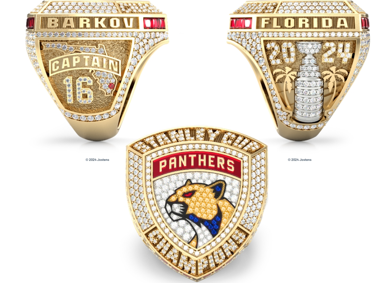 2023 2024 Florida Panthers Stanley Cup Team Champions Championship Ring With Wooden Display Box Sport Souvenir Men Fan Gift