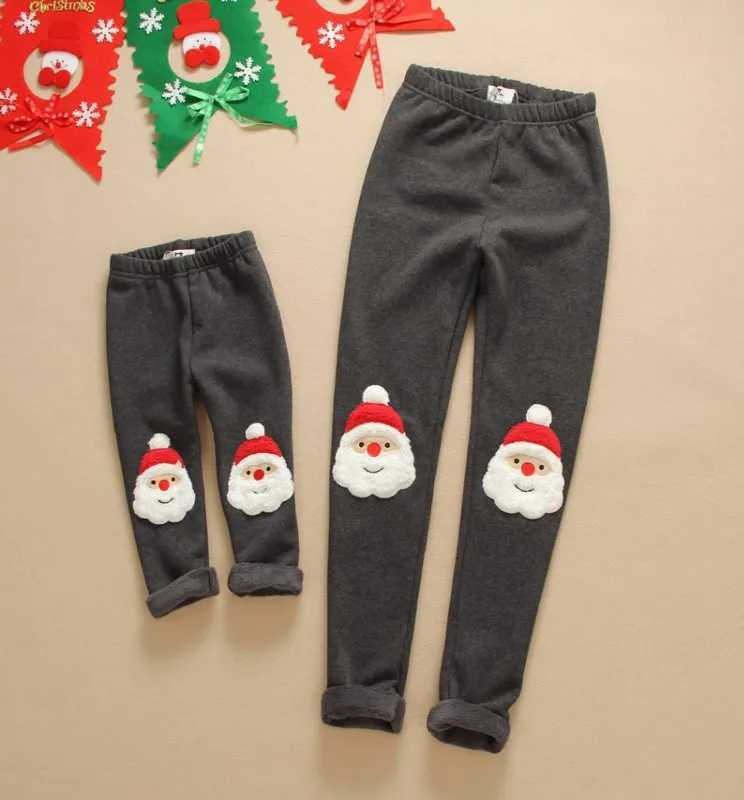 Christmas letter thick pants family matching long sleeved sportswear baby hoodie looks sweater family clothing W241008