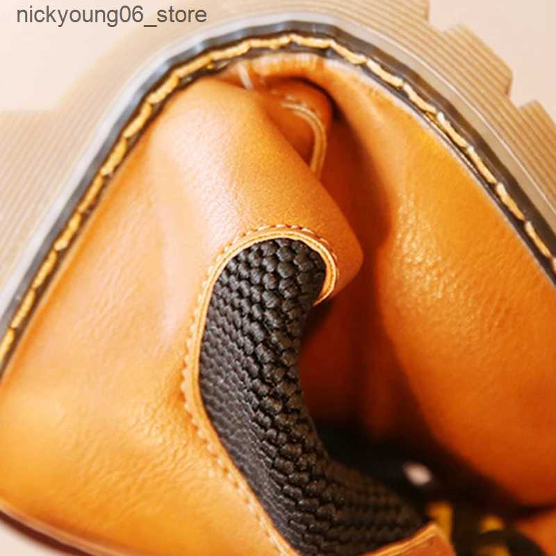 Boots Fashion Children Kids Boots Spring Autumn Teen Girls Booties With Zip Boys Snow Boots PU Leather Sneakers Outdoor Shoes L240910