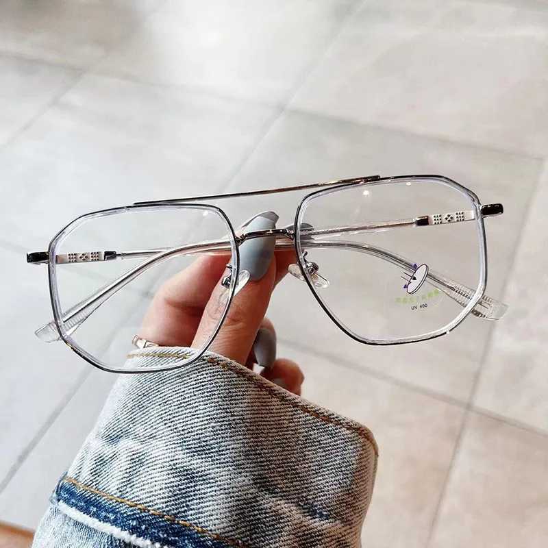 New Style Men Women Eyeglass Frames Polygon Shape Anti Blue Light Woman Glasses TR90 Material Glasses TrendyX241008