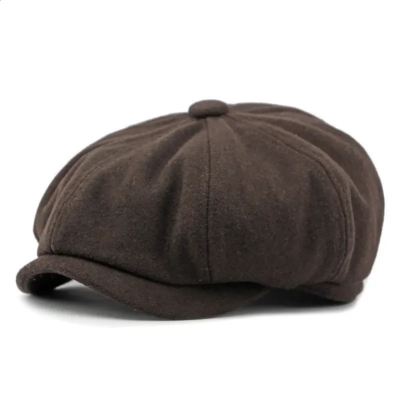 Autumn and Winter Acrylic Solid s Boys Hat Flat Top Hat Male and Female Painter Beret 163 241007