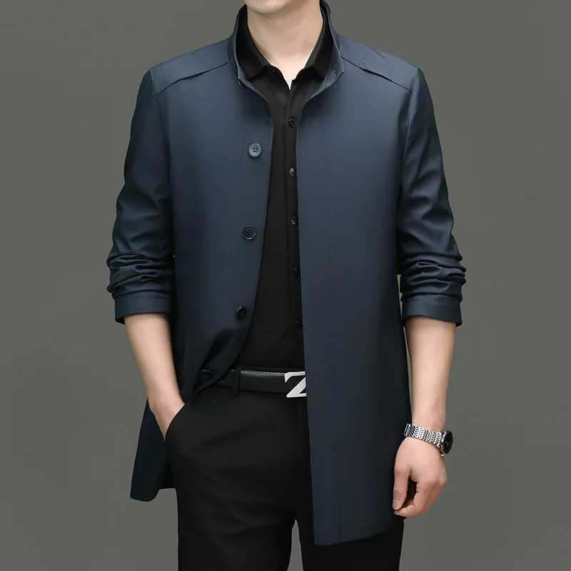 2024 Autumn Mens PU Leather Windbreaker Fashion Casual Jacket Fashion Windproof Spring Mens Waterproof Jacket Mens Wear W24100711