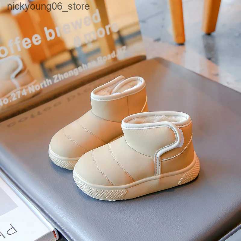 Boots Children Snow Boot Winter Shoe for Girl Kid Plush Insulation Cotton Shoe Fashionable Ankle Boot Thick Cotton Boot Bota Para Nia L240910