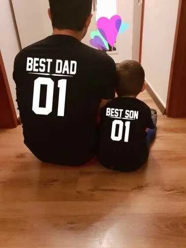 Best Dad Best Son 01 Daddy and Me Tshirts Father and Son Clothes Family Matching Outfits Fathers Day Gift Baby Boy Summer LookXJ241008