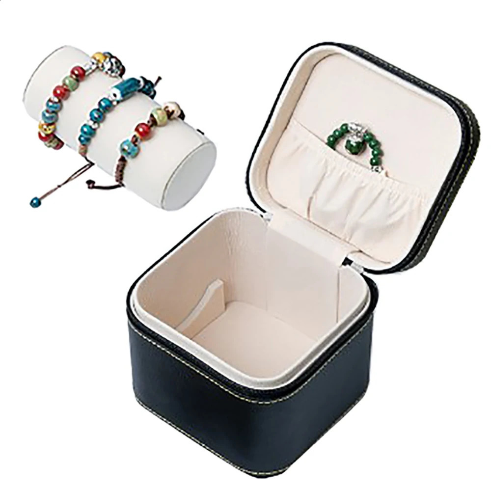 High quality watch jewelry storage box velvet bracelet pad bracket PU bracelet chain display box bracelet bead chain packaging box 240924