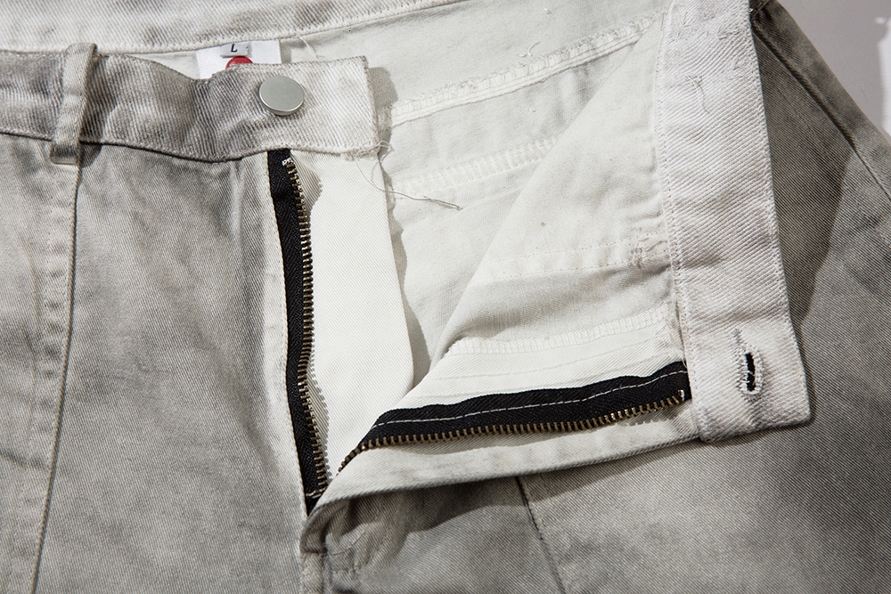 Haruku Washed Painted Baggy Mens Pants Streetwear Straight Pockets Loose Cargos Oversized Casual Denim Trousers