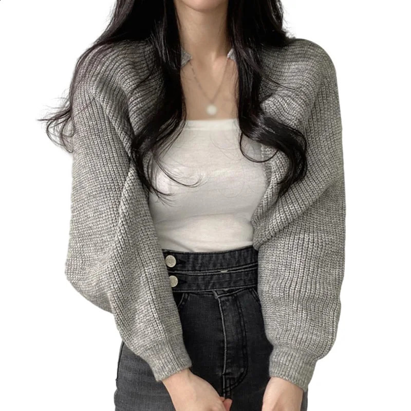 Womens Cardigan Sweaters Oversized y Knit Kimono Slouchy Wrap Batwing Open Front Outwear Coat 240924