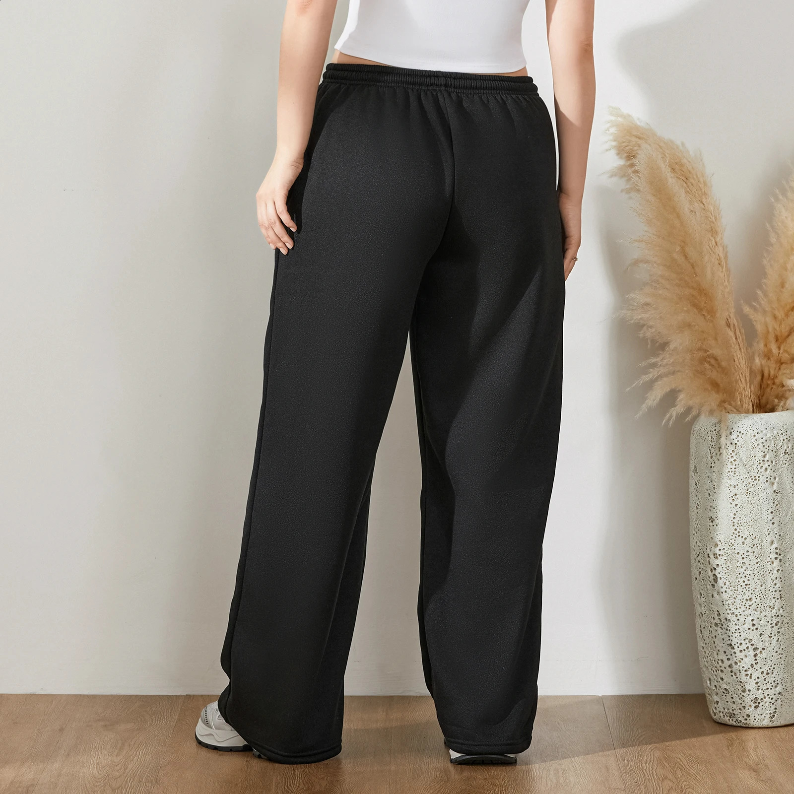 Womens Spring Autumn y2k Casual Loose Joggers Pants Drawstring High Waist Wide Leg Trousers Baggy Athletic Pants Sweatpants 241008