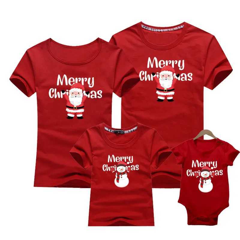 Father Mother Son Daughter Clothes New Year Girls Boys Mom Dad T-shirt Christmas Family Matching T-shirt Adult Childrens T-shirt W241008
