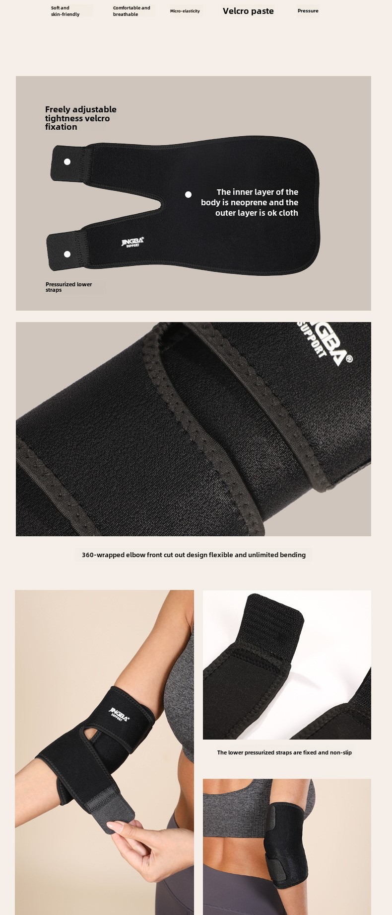 Durable Pressure-Relief Elbow Guard for Tennis, Badminton, Basketball Players