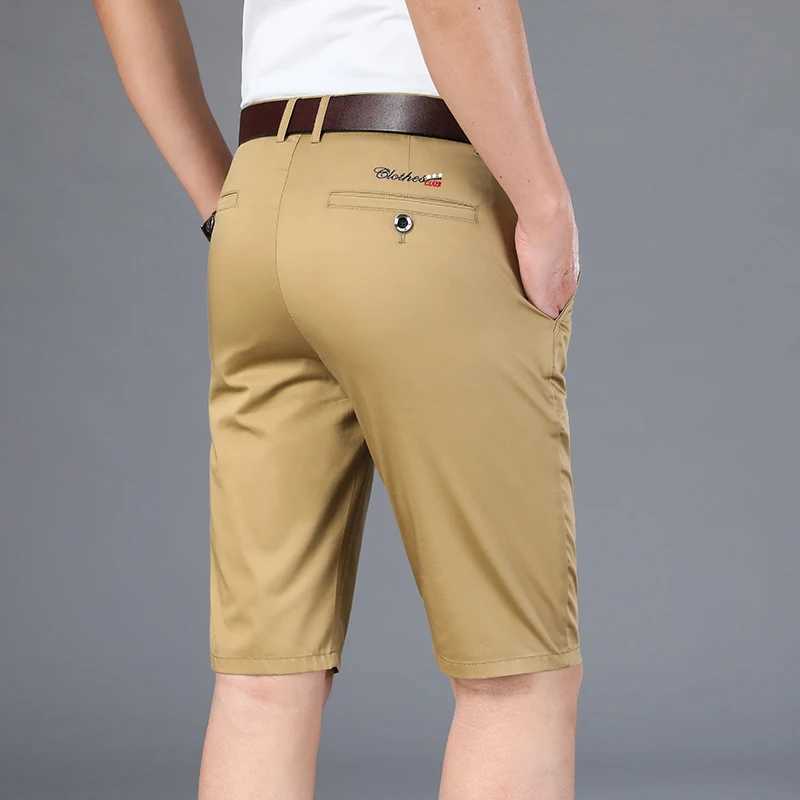 Mens summer new knee length business casual classic brand comfortable clothing mens board shortsW240713
