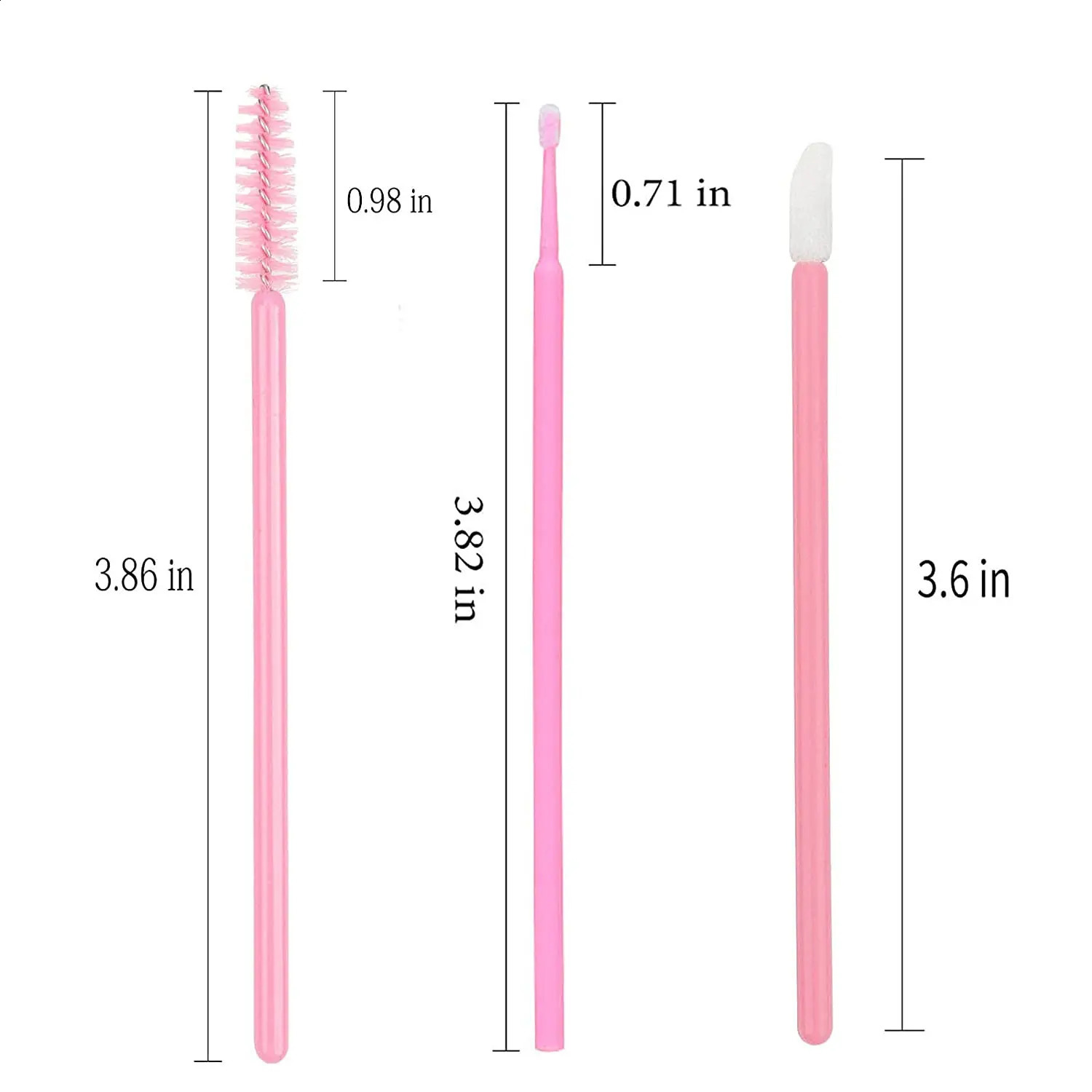 200 disposable brushes set eye black stick lip brush micro brush mascara extension mascara makeup tool 241008