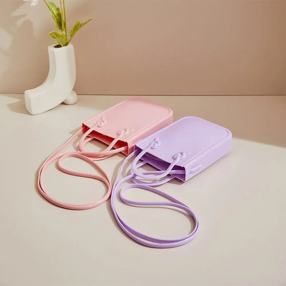 PVC Jelly Bag Macaron Colored Handbag Womens Cross Body Mini Tranel Phone 241008