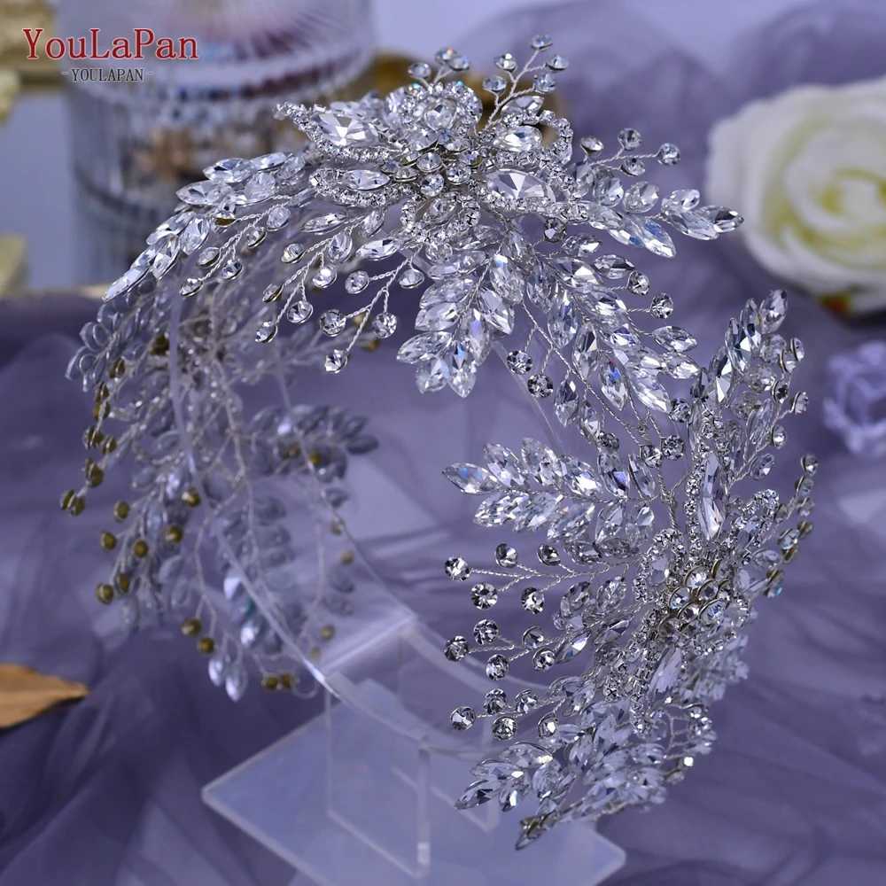 YouLaPan Rhinestone Wedding Headwear Womens Luxury Hair Accessories Bridal Headwear Wedding Headwear HP409 W241007
