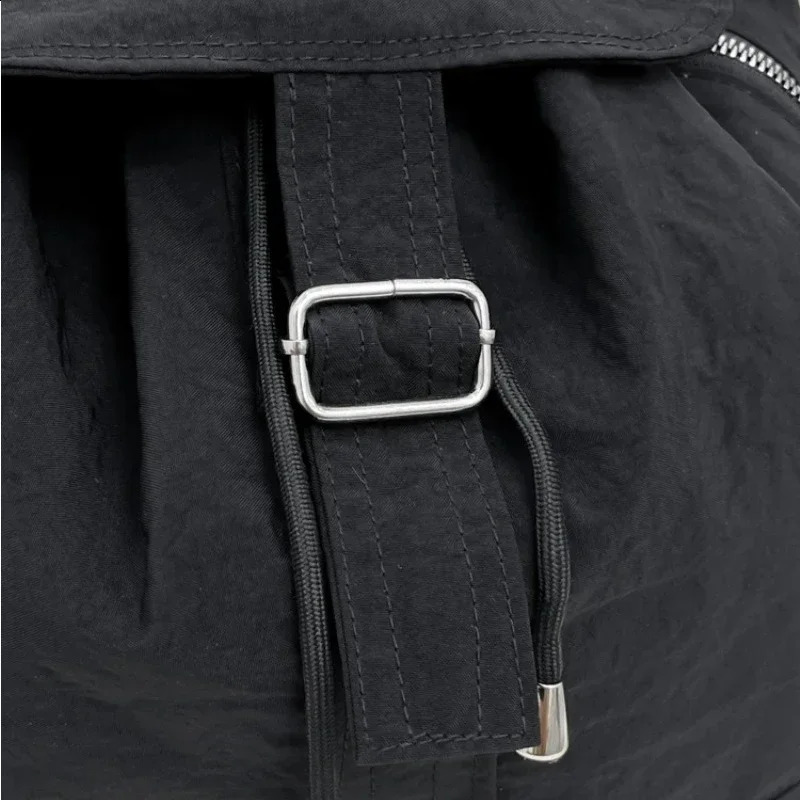 Large capacity nylon selling backpack soft handle solid casual Arcuate shoulder strap college style bag 241008
