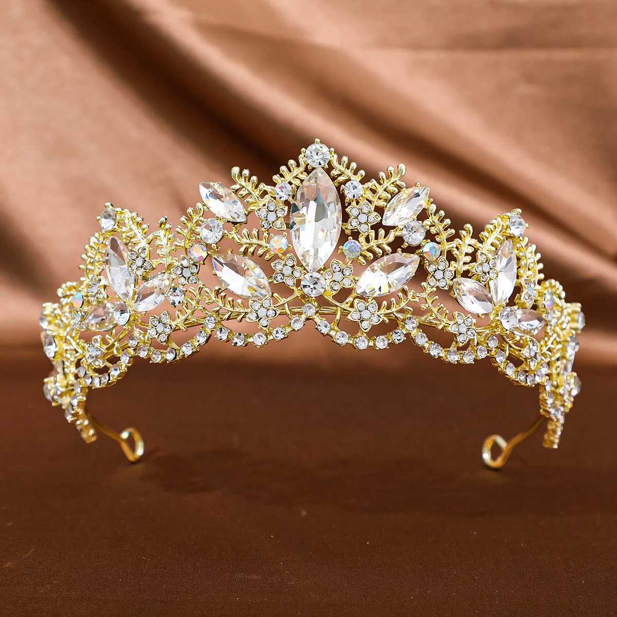 1 piece of retro Baroque headpiece luxury bridal wedding crystal queen headpiece rhinestone headband hair accessories W241007