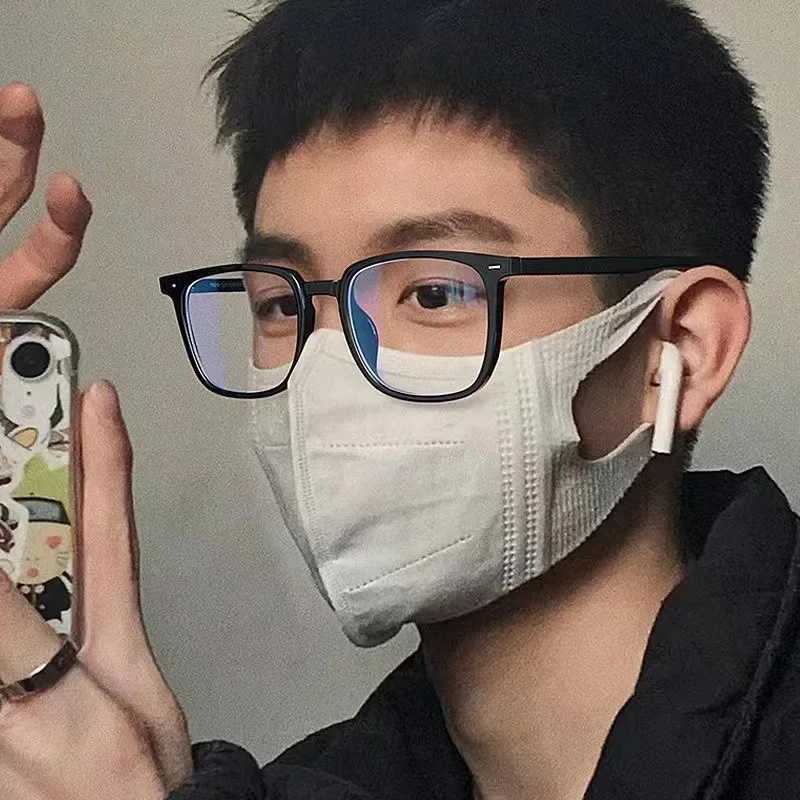 Square Frame Anti-blue Glasses for Men Women Fashion Simple Computer Glasses Light Blocking Lenses Glasses EyewearX241008