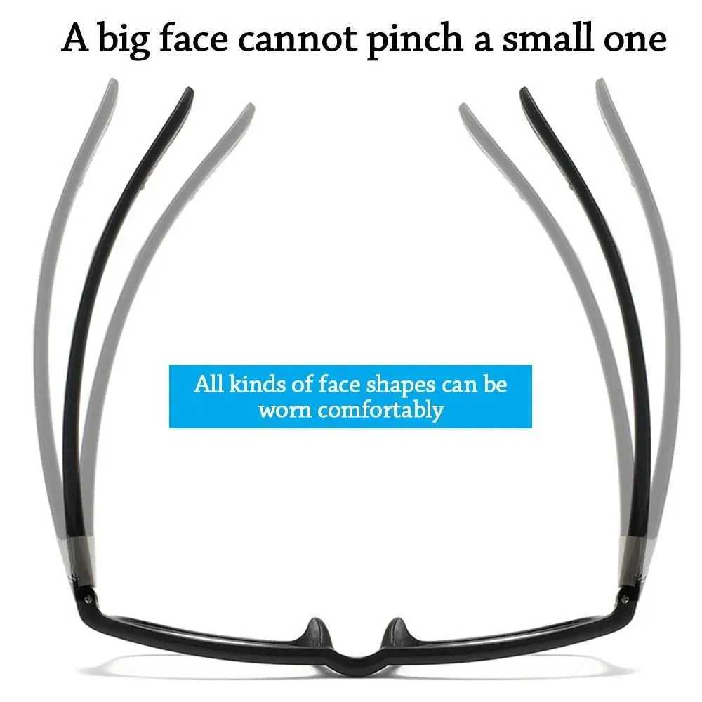Reading Glasses Men Women Sports Anti-blue Light Reading Eyewear Black Red TR90 Frame Presbyopia Eyeglasses +100 to+400 glassesX241008