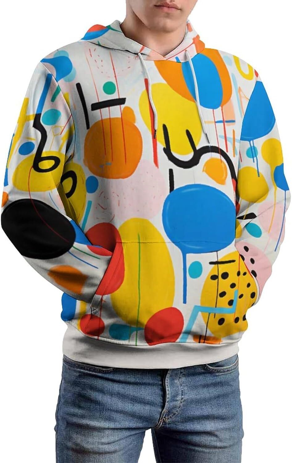 Hoodie for Mens Womens Mens Graffiti Hoodies Fashion Hip Hop Printed Sweatshirt Hoodie Hippy Funny Long Sleeve Hoody Graphic Hoodies sweatshirt