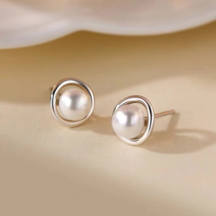 needle pearl for women with a high-end feel, light 2024 new earrings, niche earrings