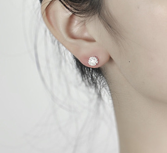needle dandelion wer ball Christmas style snowflake exquisite dia studded for women, classic and simple earrings
