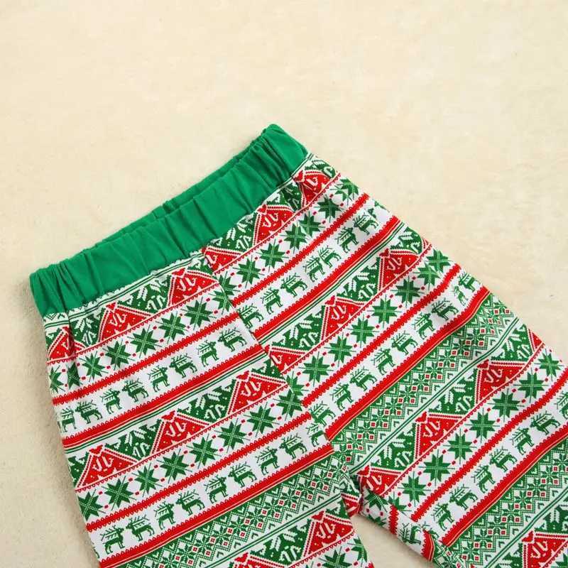 Christmas Parent Child Clothing Three Couple Family Set Cartoon Printed Christmas Deer Long Sleeve+Pants Pajama Casual Set W241008