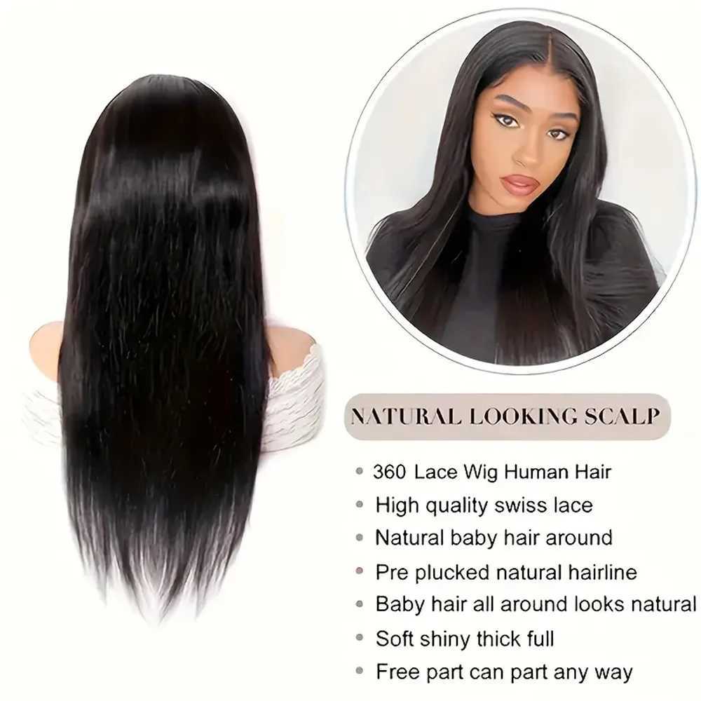360 Full HD Lace Frontal Wig Straight Lace Front Wig Peruvian Human Hair Wigs For Black Women 13x4 13x6 Transparent Lace WigsXJ241008