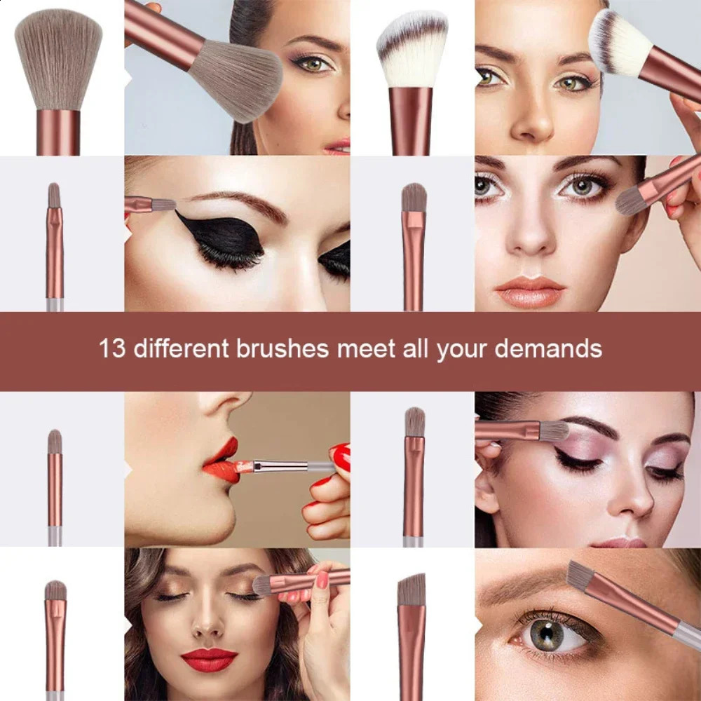 Makeup brush set eye shadow powder foundation powder blusher highlighter concealer cream set makeup brush set soft hair professional makeup 241008