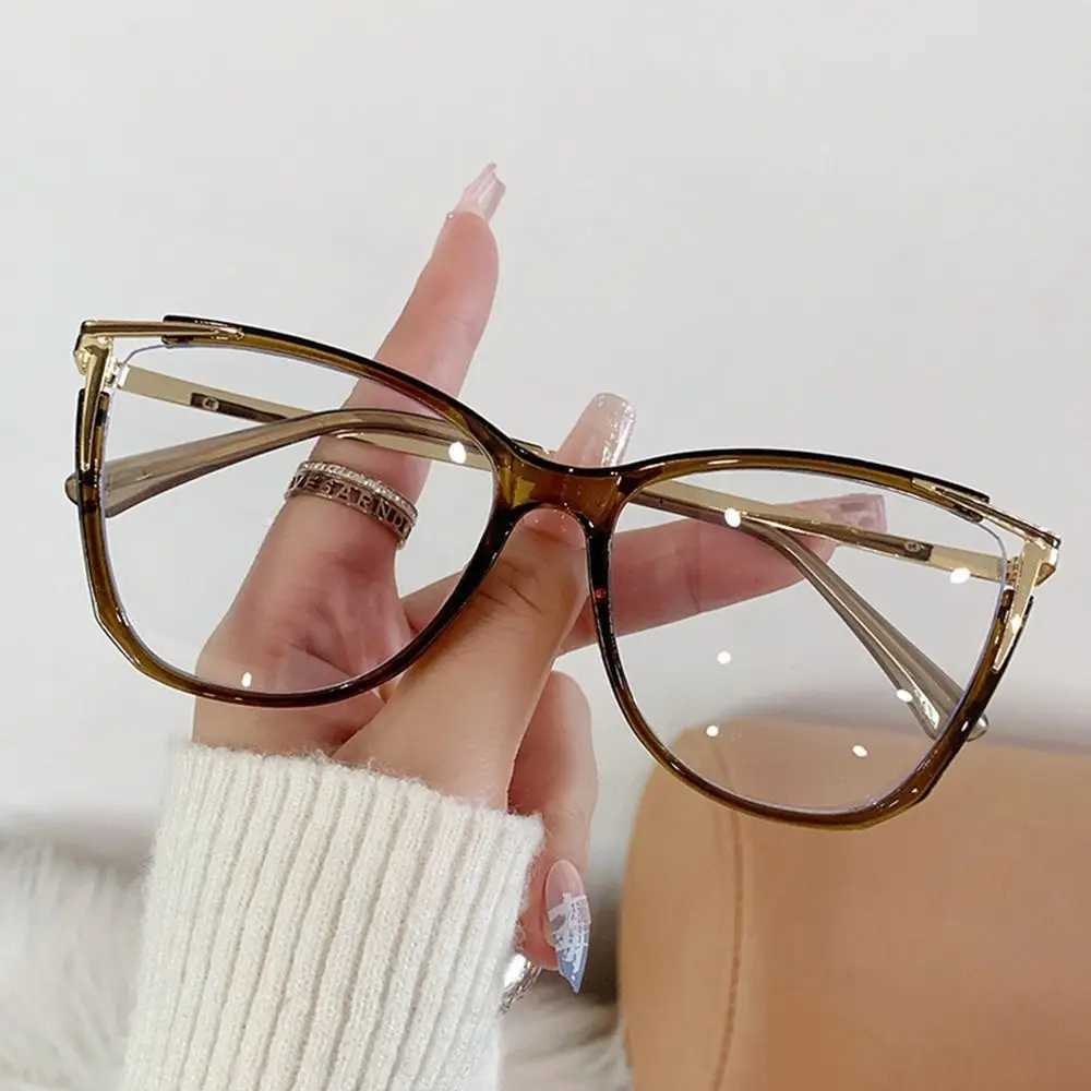 2024 Fashion Cat Eye Eyewear Computer Glasses Frame Women Men Anti Blue Light Blocking Glasses Optical Spectacle EyeglassX241008