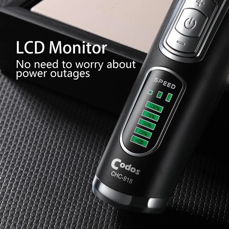 CHC918 Professional Hair Clipper for Men with Horizontal Charger Trimmer Machine Cordless Cutting 240911