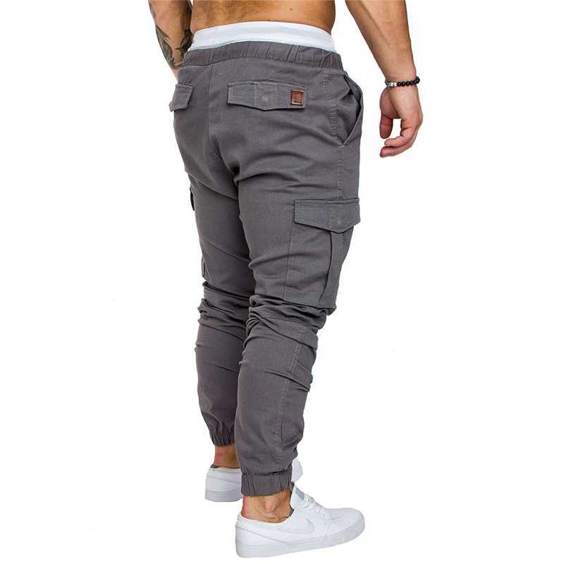 Hip Hop Mens Sports Jogger Fitness Pants Fashion Mens Sports Pants Elastic Cuffs PantsXJ250410