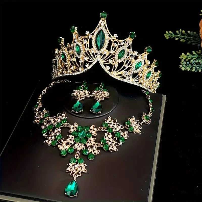3 pieces/set of luxury jewelry hair accessories set rhinestone banquet fashionable princess headband wedding accessories set crown gift W241007