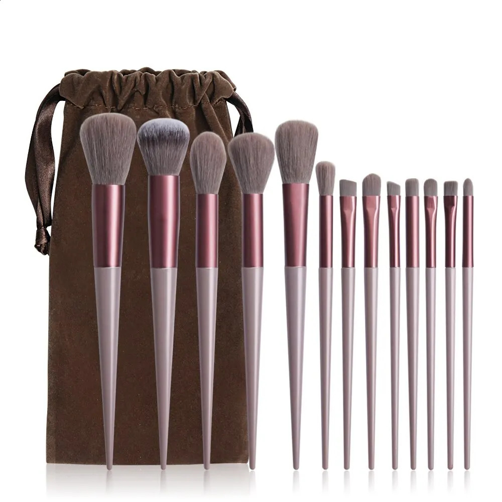 13 pieces of makeup brush set eye shadow basic female makeup brush eye shadow powder blusher beauty soft makeup tool 241008
