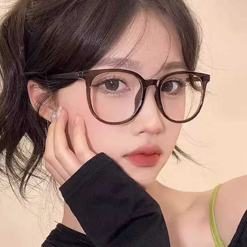 Retro Big Square Computer Work Glasses Frame Women Men Anti Blue Light Oval Eyewear Blocking Glasses Optical Spectacle EyeglassX241008