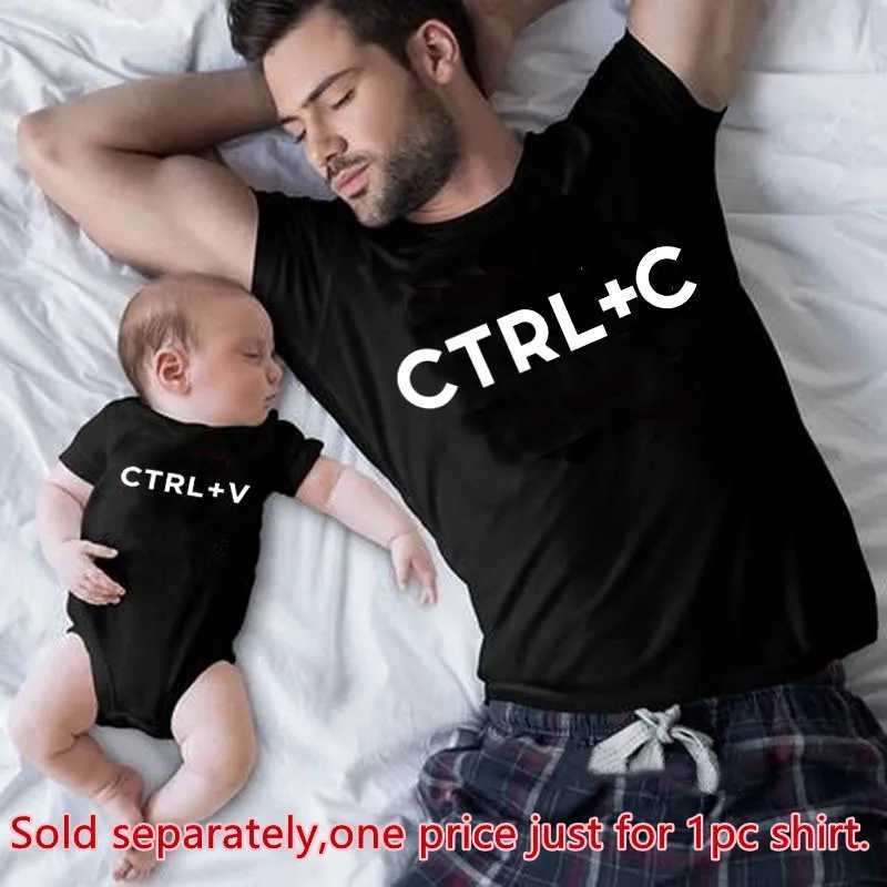 Family Look Copy Paste Tshirts Funny Family Matching Clothes Father Daughter Son Outfits Daddy Mommy and Me Baby Kids ClothesXJ241008