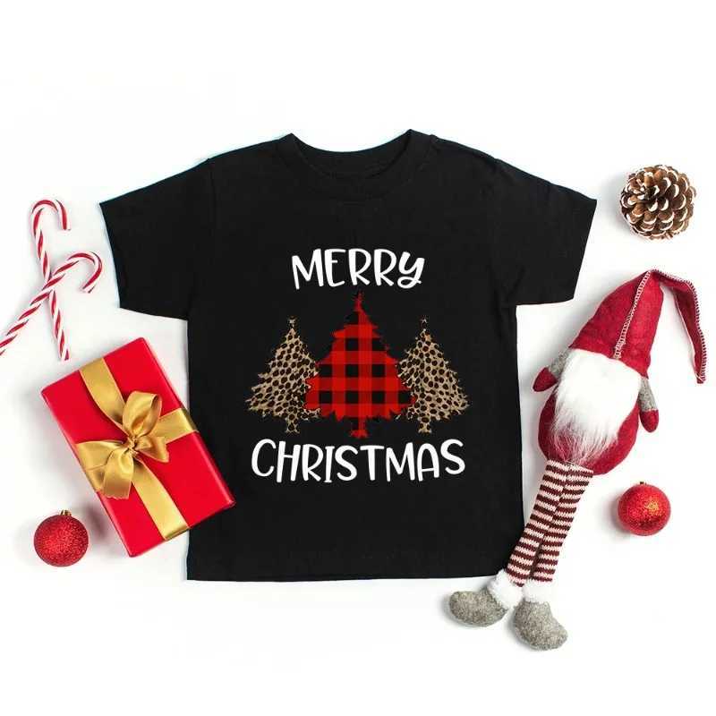 Christmas family shirt Christmas tree print mens childrens family matching clothing Christmas family holiday T-shirt W241008