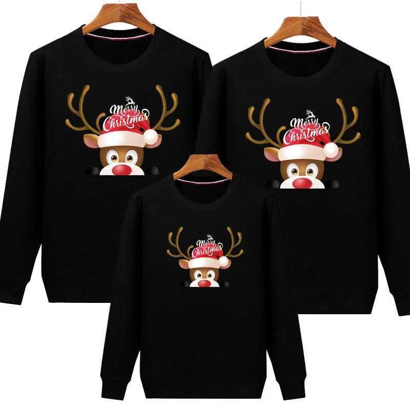 Christmas Pajamas Family Mom and Daughter Match Clothes Cotton Sweater Merry Christmas Printing Match Family Christmas Set W2410088