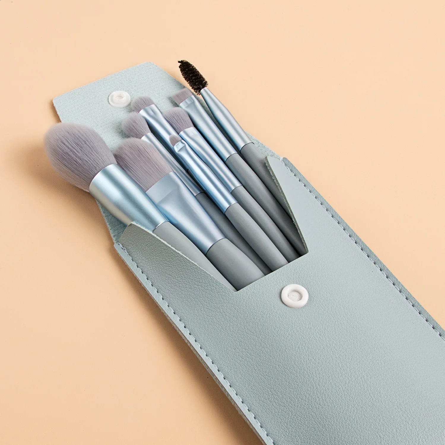 Mini Brush 8-Piece Makeup Bag Portable Invisible Powder Brush Set Soft Fur Makeup Tool 241008